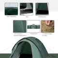 Miniatyrbillede 7 af 9: Rootz 2 -personers campingtelt - Pop -up Dome -telt - Vejrbestandigt husly - UV -beskyttelse - 325 cm x 183 cm x 130 cm