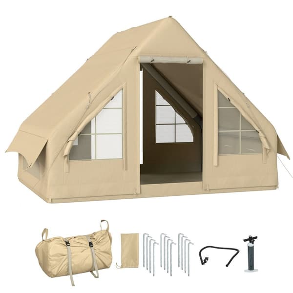 Rootzin puhallettava retkeilyteltta - Sleeping Telt - Glamping Telt - Vedenpitävä - 300x200X200cm - helppo asennus 5 minuutissa