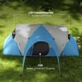 Miniatyrbild 6 av 11: Rootz Family Camping Tent - Waterproof Shelter - Outdoor Awisning - Skyddar från regn - 550L X 300B X 198H CM - BLÅ, GRÅ