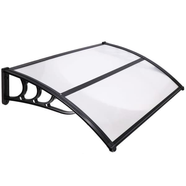 Ingångstält - Springos - 80x120cm - Transparent, svart - Aluminium - Polykarbonat