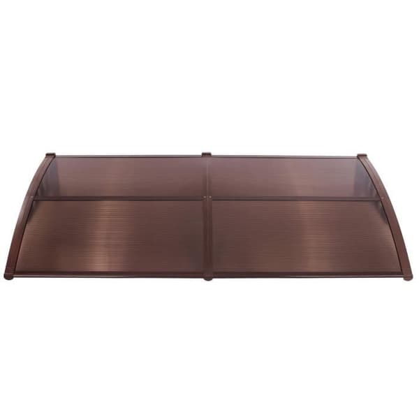 Entréåhäck - SPRINGOS - 80x200cm - Aluminium - Polykarbonat - Brun