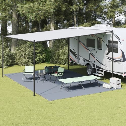 Tältaccessoar Blågrå Polyeten 400 x 600 cm Vikbar Tältaccessoar
