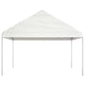 Miniatyrbild 2 av 2: Paviljong med tak vit 4,08x2,23x3,22 m polyeten