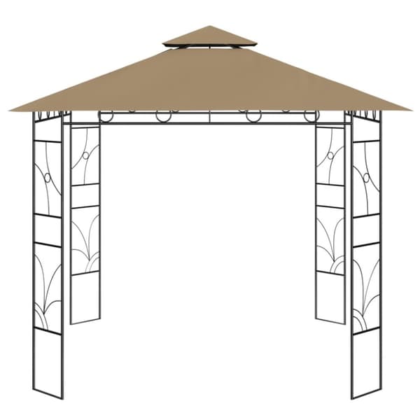 Paviljong 3x3x2,7 m taupe 160 g/m²