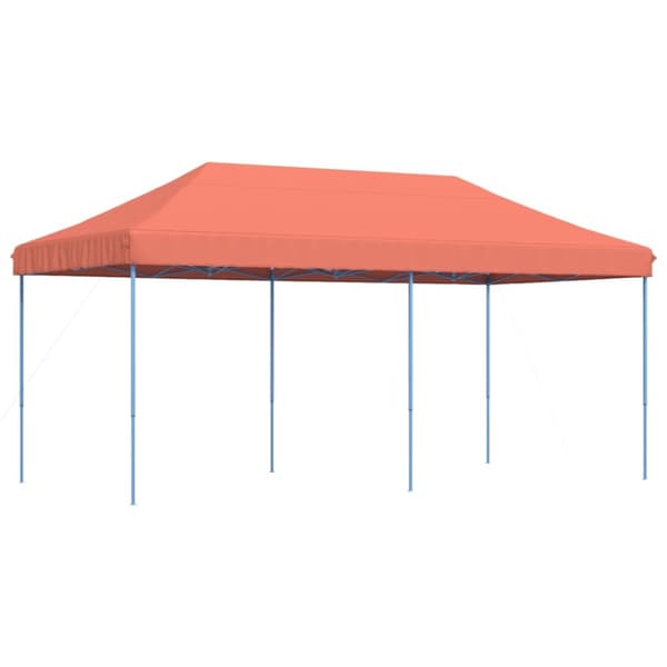 Pop-Up hopfällbart partytält 580x292x315 cm terrakotta