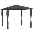 Miniatyrbild 1 av 2: Paviljong med stolpar 3x3x2,6 m antracit 160 g/m²