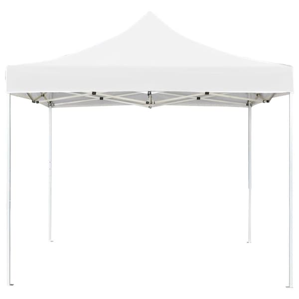 Hopfällbart partytält aluminium 2x2 m vit