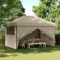 Miniatyrbild 1 av 2: Pop-Up hopfällbart partytält med 4 sidoväggar taupe