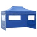 Miniatyrbild 2 av 2: Pop-Up hopfällbart partytält med 4 sidoväggar 3x4,5 m blå
