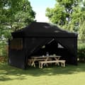 Miniatyrbild 1 av 2: Pop-Up hopfällbart partytält med 4 sidoväggar svart