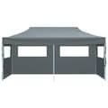 Miniatyrbild 2 av 2: Pop-Up hopfällbart partytält med sidoväggar 3x6 m antracit