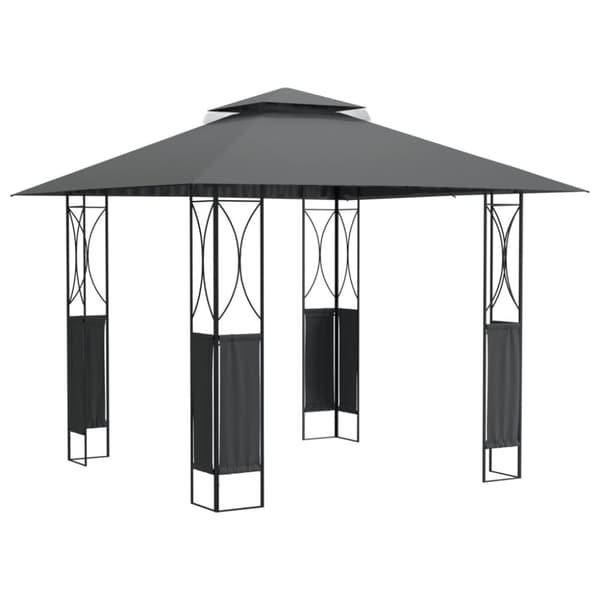 Paviljong med tak antracit 300x300x270 cm stål