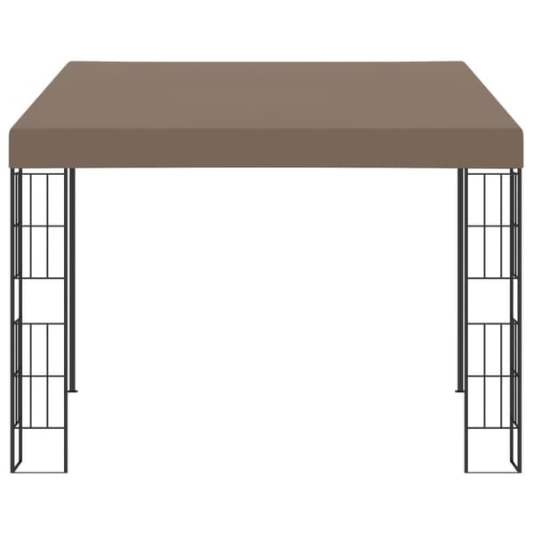 Väggmonterad paviljong 3x3 m taupe tyg