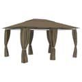 Miniatyrbild 1 av 2: Paviljong med draperier 4x3 m taupe 180 g/m²