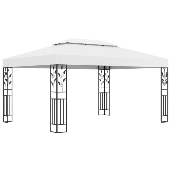 Paviljong med dubbeltak 3x4 m vit