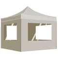 Miniatyrbild 1 av 2: Hopfällbart partytält med väggar aluminium 3x3 m gräddvit