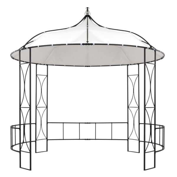Paviljong 300x290 cm vit rund