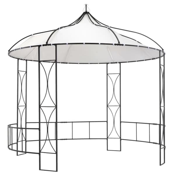 Paviljong 300x290 cm vit rund