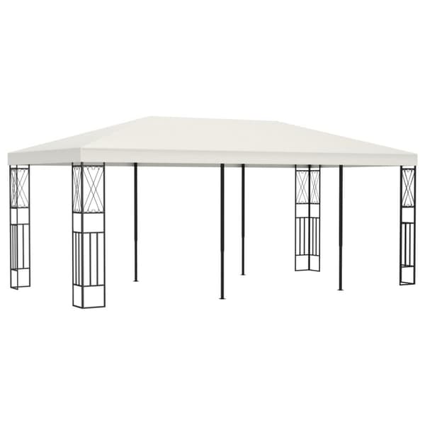 Paviljong 3x6 m gräddvit tyg