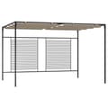 Miniatyrbild 1 av 2: Paviljong med infällbart tak 3x4x2,3 m taupe 180 g/m²