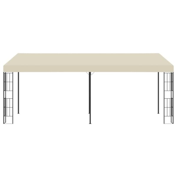 Väggmonterad paviljong 3x6 m gräddvit tyg