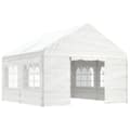 Miniatyrbild 2 av 2: Paviljong med tak vit 4,46x4,08x3,22 m polyeten