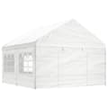 Miniatyrbild 1 av 2: Paviljong med tak vit 4,46x4,08x3,22 m polyeten