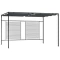 Miniatyrbild 1 av 2: Paviljong med infällbart tak 4x3x2,3 m gräddvit 180 g/m²