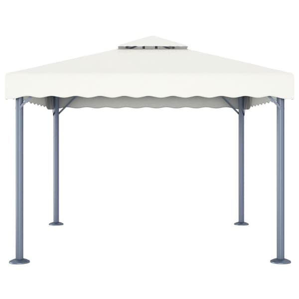 Paviljong 300x300 cm gräddvit aluminium