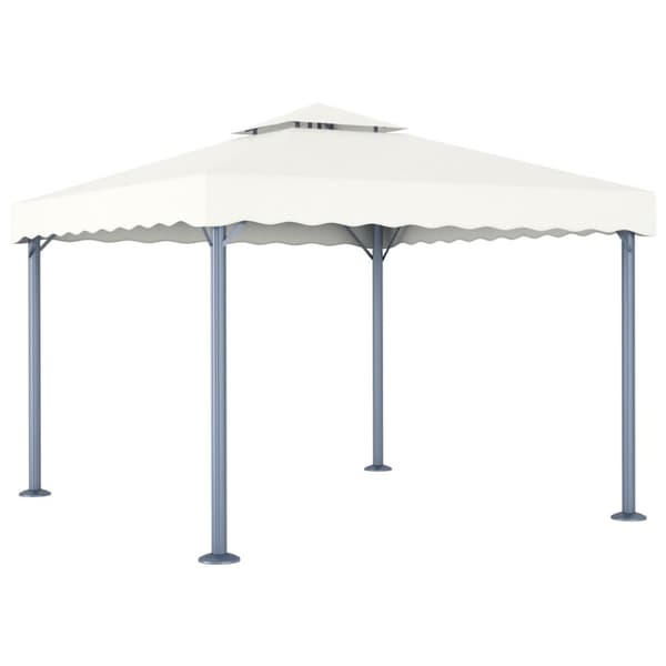 Paviljong 300x300 cm gräddvit aluminium