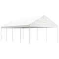 Miniatyrbild 1 av 2: Paviljong med tak vit 8,92x4,08x3,22 m polyeten