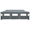 Miniatyrbild 2 av 2: Pop-Up hopfällbart partytält med 5 sidoväggar 3x9 m antracit