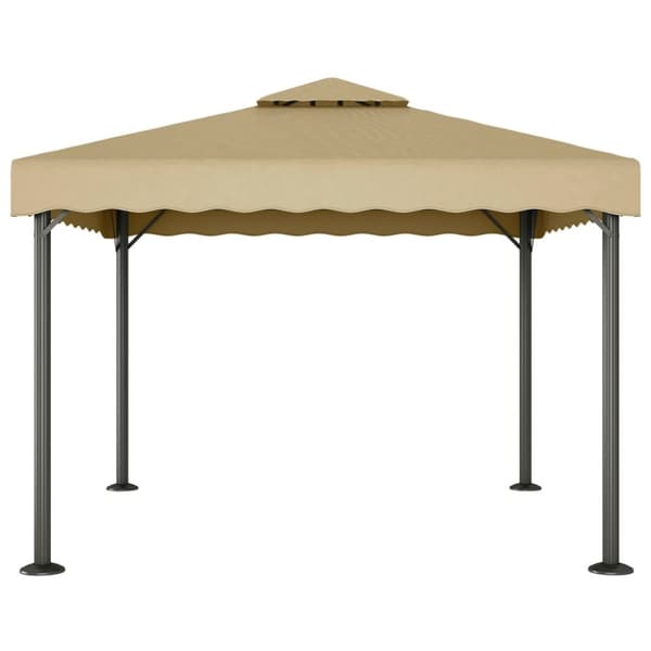 Paviljong taupe 3x3 m aluminium och stål