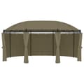 Miniatyrbild 2 av 2: Paviljong med draperier 520x349x255 cm taupe 180 g/m²