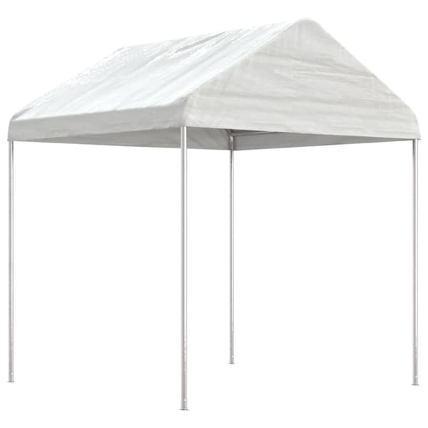 Paviljong med tak vit 13,38x2,28x2,69 m polyeten