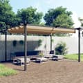 Miniatyrbild 1 av 2: Paviljong med infällbart tak 4x3 m taupe