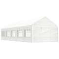 Miniatyrbild 1 av 2: Paviljong med tak vit 11,15x4,08x3,22 m polyeten