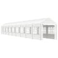 Miniatyrbild 2 av 2: Paviljong med tak vit 20,07x2,28x2,69 m polyeten