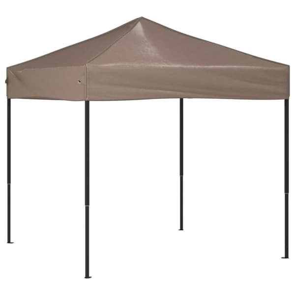 Hopfällbart partytält taupe 2x2 m