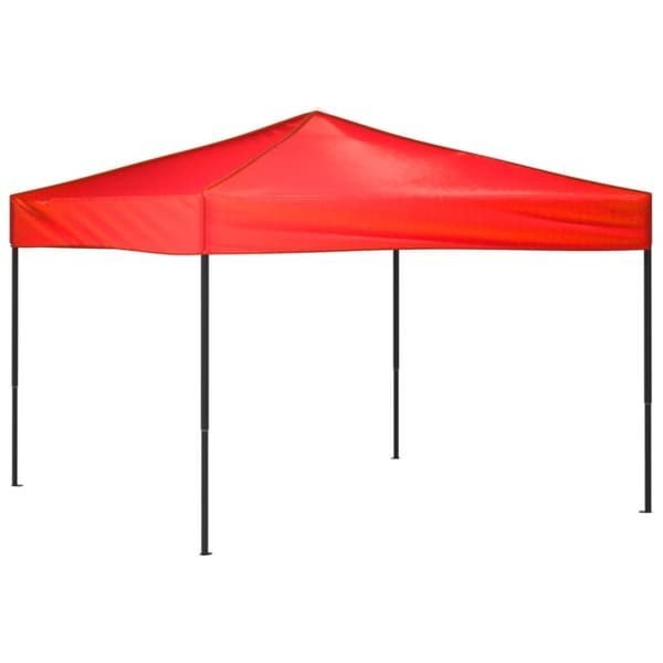 Hopfällbart partytält röd 3x3 m