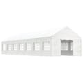 Miniatyrbild 2 av 2: Paviljong med tak vit 15,61x4,08x3,22 m polyeten