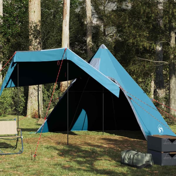 Tipi-tält 5 personer blå vattentätt