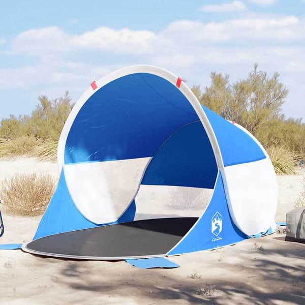Strandtält azurblå pop-up vattentät