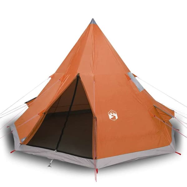 Tipi-tält 4 personer orange vattentätt