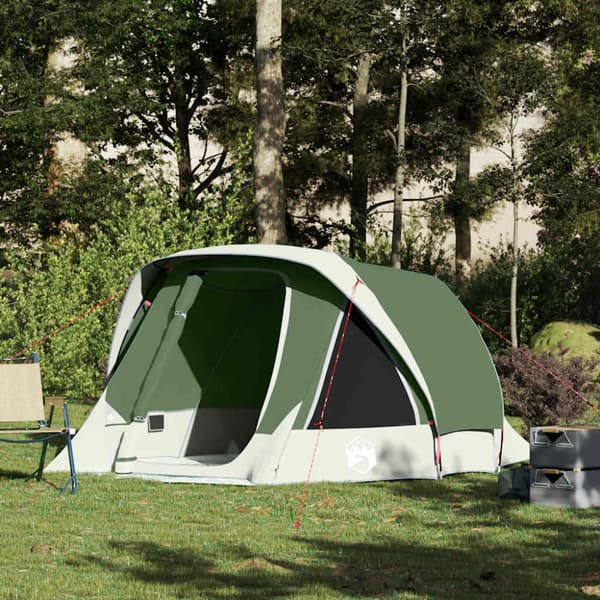 Campingtält 4 personer grön vattentätt