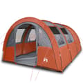 Miniatyrbild 2 av 2: Campingtält tunnel 4 personer grå och orange vattentätt