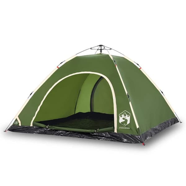 Campingtält 5 personer grön snabbrest