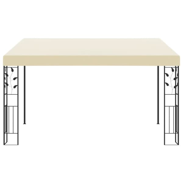Väggmonterad paviljong 4x3x2,5 m gräddvit
