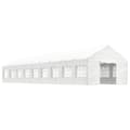 Miniatyrbild 2 av 2: Paviljong med tak vit 20,07x4,08x3,22 m polyeten