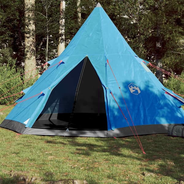 Tipi-tält 4 personer blå vattentätt